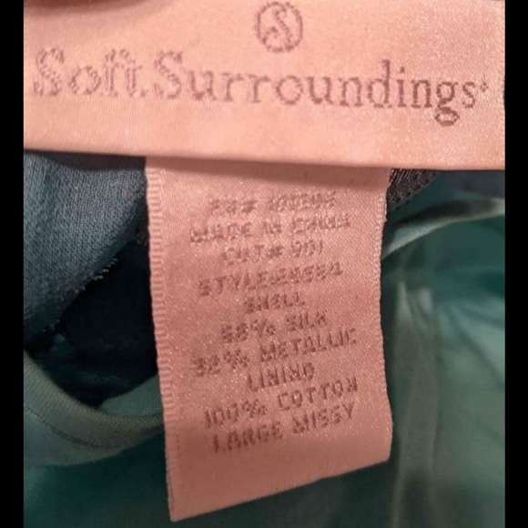 Excellent condition Soft Surroundings Size large teal and silver Hippie Dress - Picture 12 of 13